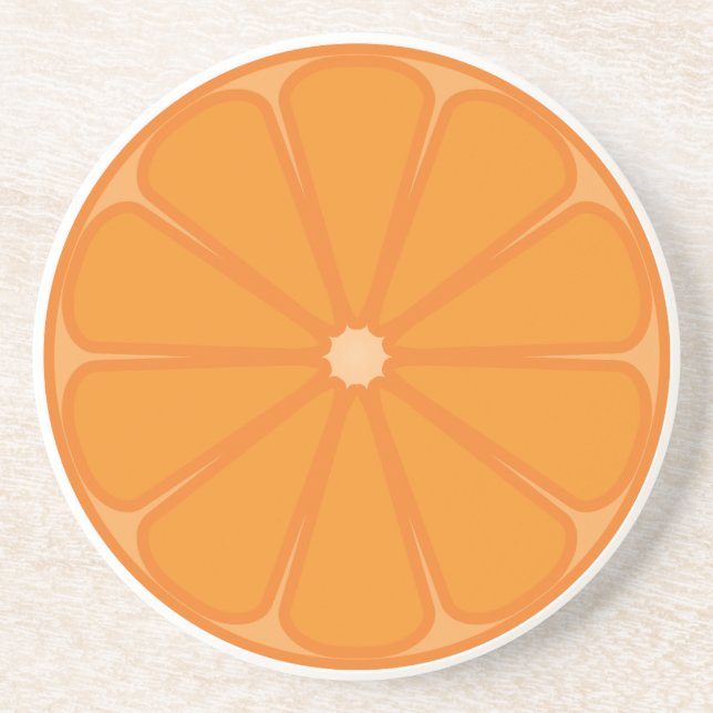 Orange Slice Fruity Design Coaster (Front)
