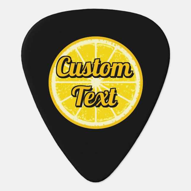 Orange Slice Guitar Pick (Front)