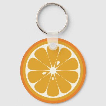 Orange Slice Keychain by NovotnyDesigns at Zazzle