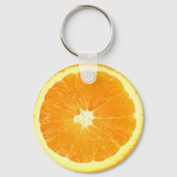Orange Slice Keychain by pixelholic at Zazzle