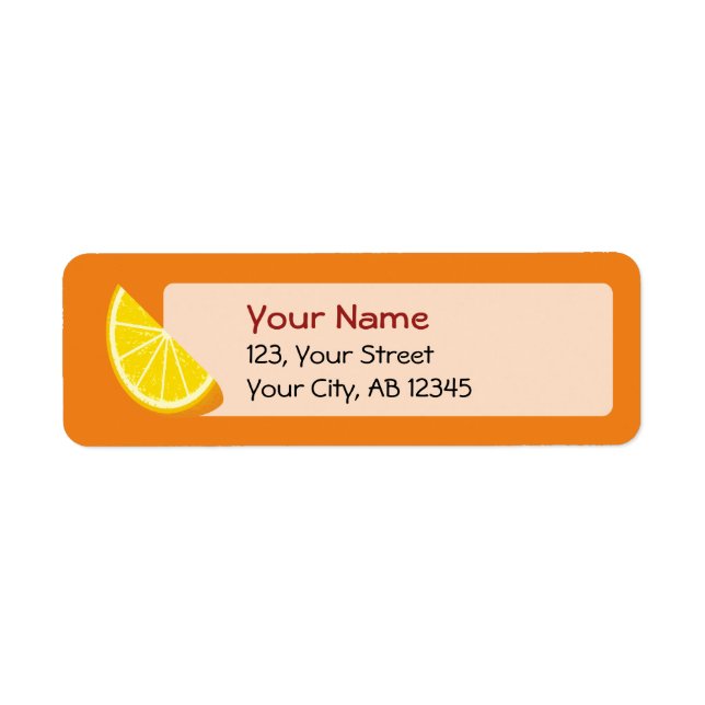 Orange Slice Label (Front)