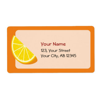 Orange Slice Label
