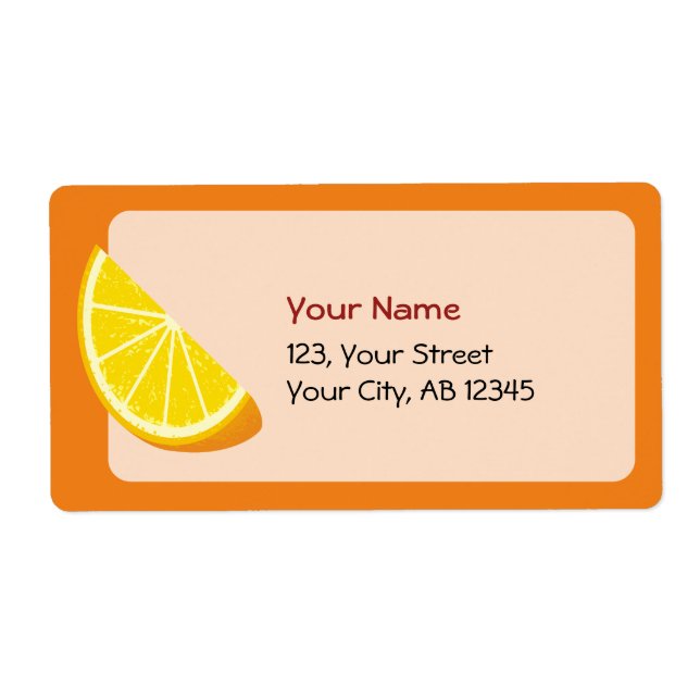 Orange Slice Label (Front)