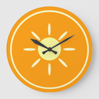 Orange Slice Large Clock