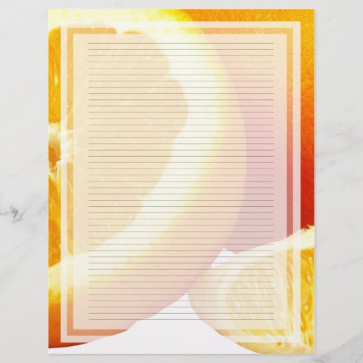 Orange Slice Lined Letterhead (Front)