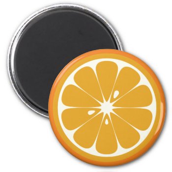 Orange Slice Magnet by NovotnyDesigns at Zazzle