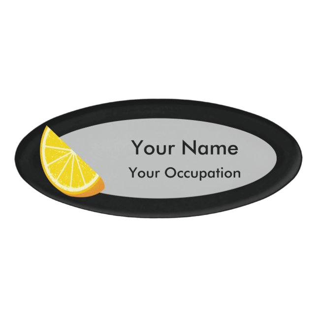 Orange Slice Name Tag (Front)