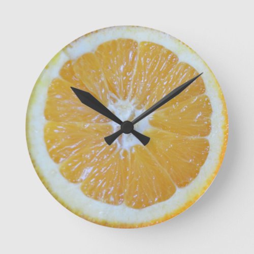 Orange Slice Novelty Round Clock