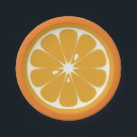 Orange Slice Paper Plate<br><div class="desc">Paper plates designed to look like the slice of an orange. Perfect for summer picnics.</div>