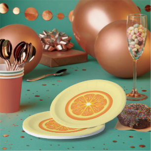 Orange Slice Paper Plates