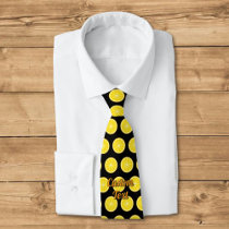 Orange Slice Pattern Neck Tie