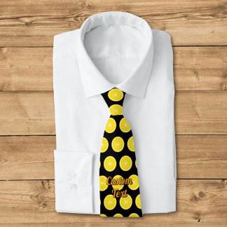 Orange Slice Pattern Neck Tie