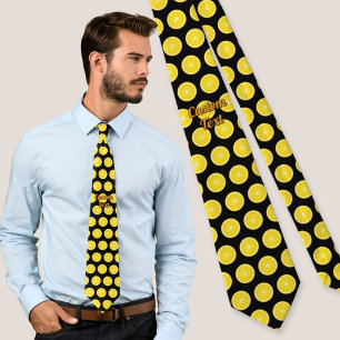 Orange Slice Pattern Neck Tie