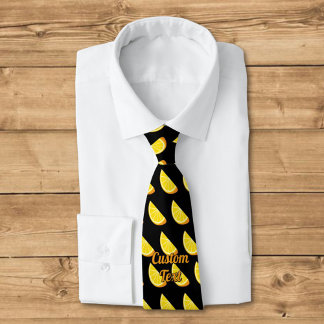 Orange Slice Pattern Neck Tie