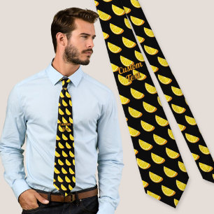 Orange Slice Pattern Neck Tie