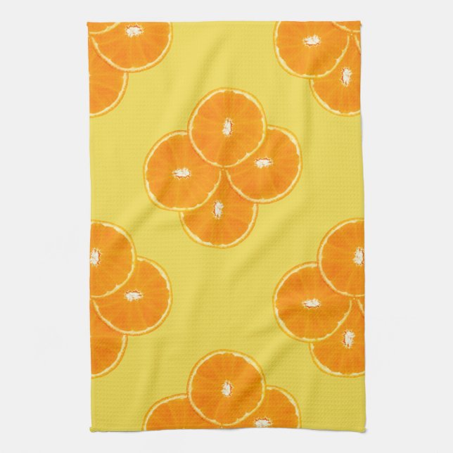 Orange Slice Pattern Towel (Vertical)