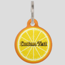 Orange Slice Pet ID Tag
