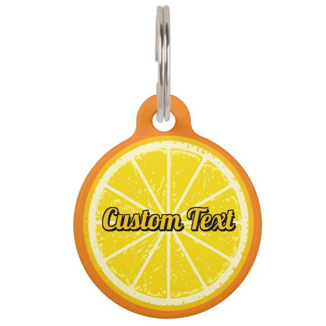 Orange Slice Pet ID Tag (Front)