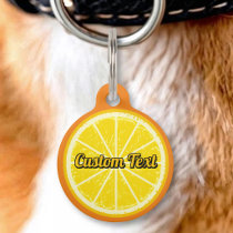 Orange Slice Pet ID Tag