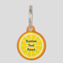 Orange Slice Pet ID Tag