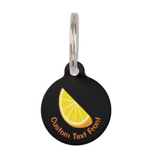 Orange Slice Pet ID Tag