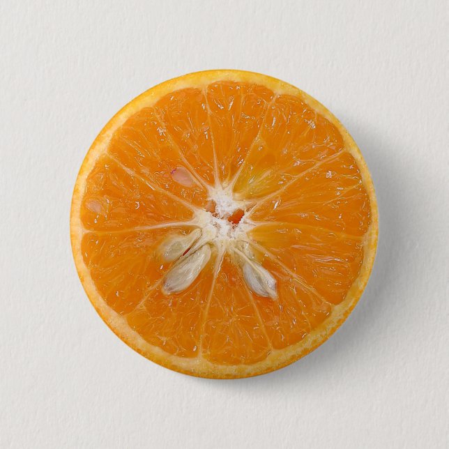 orange slice photo pinback button (Front)