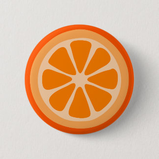 Orange Slice Pinback Button