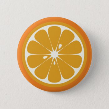 Orange Slice Pinback Button by NovotnyDesigns at Zazzle