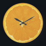 Orange Slice Pizza Wall Clock<br><div class="desc">One of the most common fruits in the world, the orange is a staple fruit in many households. How fresh and sweet it looks!</div>