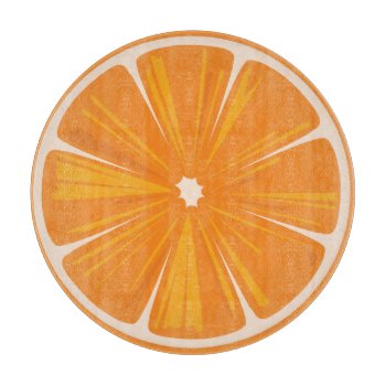 Orange Slice Round Cutting Board by KitchenShoppe at Zazzle