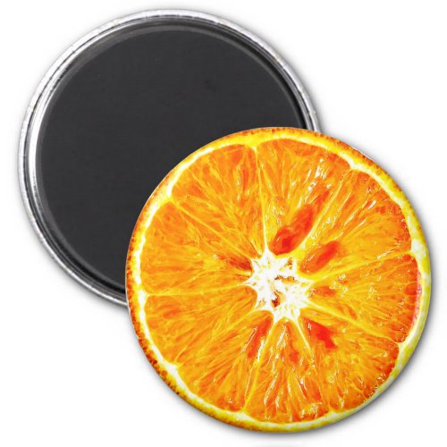 Orange Slice Round Magnet
