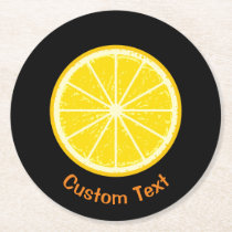 Orange Slice Round Paper Coaster