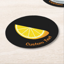 Orange Slice Round Paper Coaster