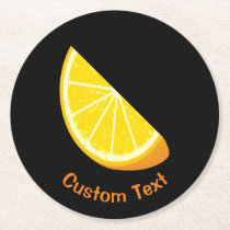 Orange Slice Round Paper Coaster