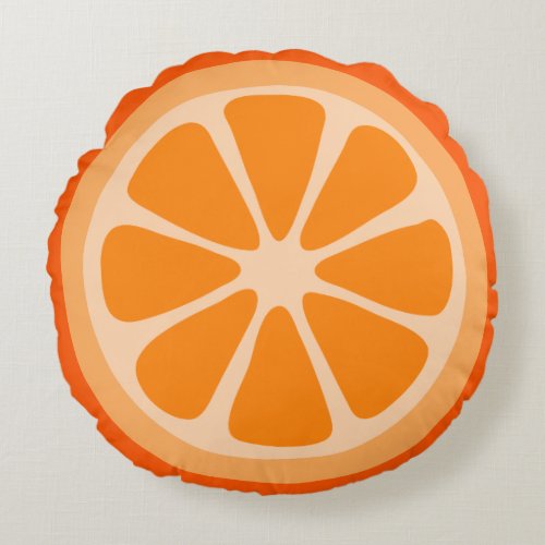 Orange Slice Round Pillow