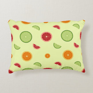 Orange Slice Seamless Pattern Accent Pillow