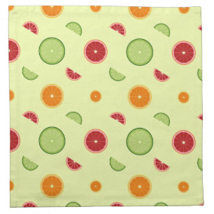 Orange Slice Seamless Pattern Cloth Napkin