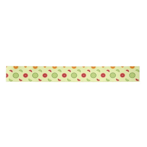 Orange Slice Seamless Pattern Satin Ribbon