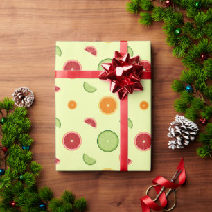 Orange Slice Seamless Pattern Wrapping Paper