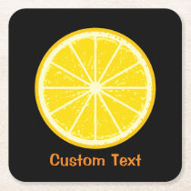 Orange Slice Square Paper Coaster