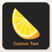 Orange Slice Square Paper Coaster