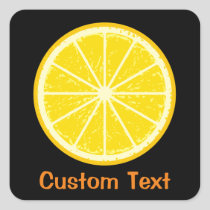 Orange Slice Square Sticker