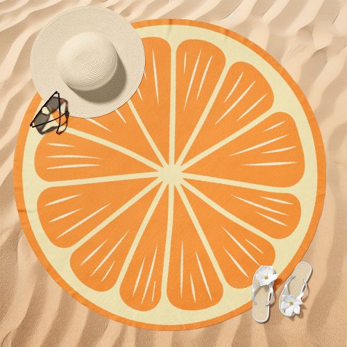 Orange Slice Summer Fruit Beach Towel