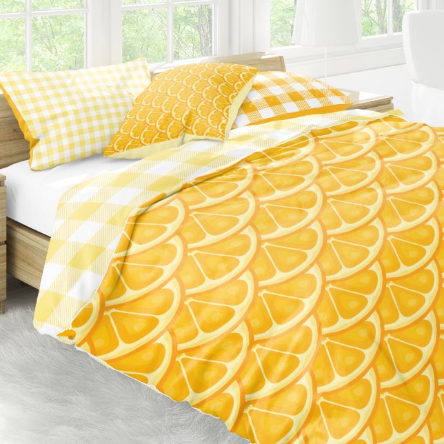 Orange Slice Summer Tropical Fruit Pattern Duvet Cover (Creator Uploaded)