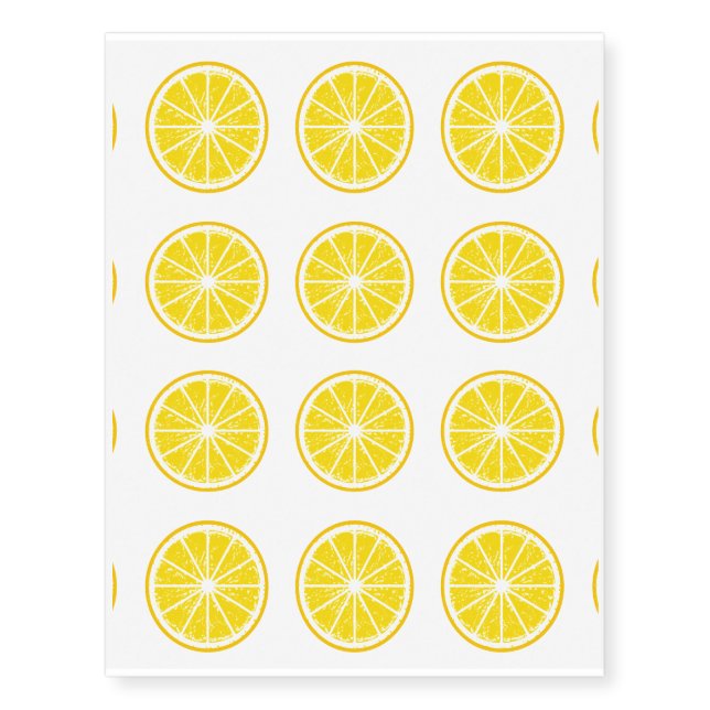 Orange Slice Temporary Tattoos (Front)