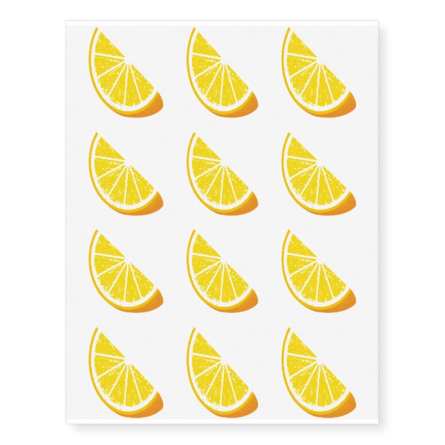 Orange Slice Temporary Tattoos (Front)