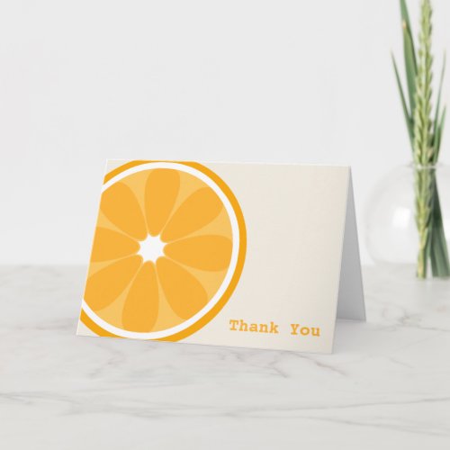 Orange Slice Thank You Card