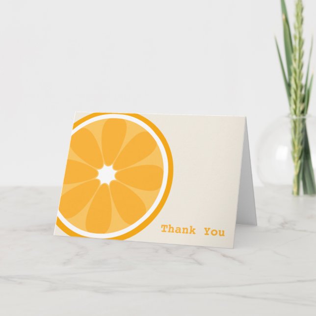 Orange Slice Thank You Card (Front)