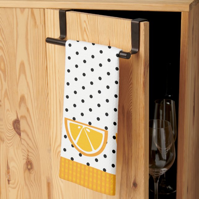 Orange Slice Tropical Fruit  Kitchen Towel (Thirds Fold)