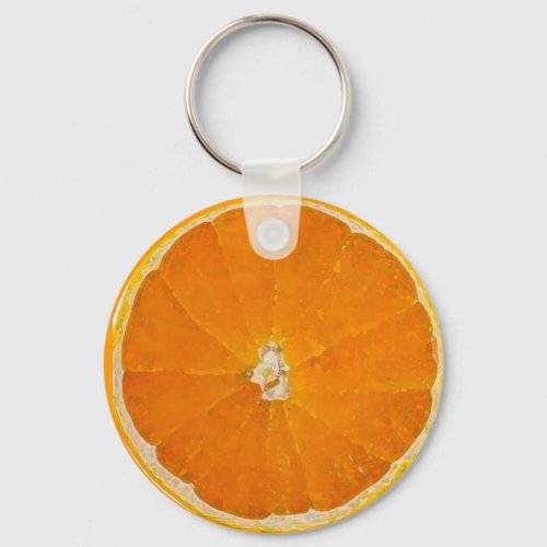 Orange Slice Watercolor _ Key Chain